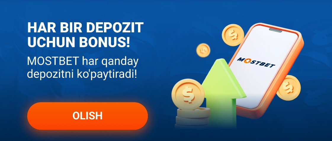 Mostbet tomonidan taqdim etilayotgan nodepozit bonus imkoniyatini ta'kidlovchi, ma'lumotli va diqqatni tortuvchi banner.